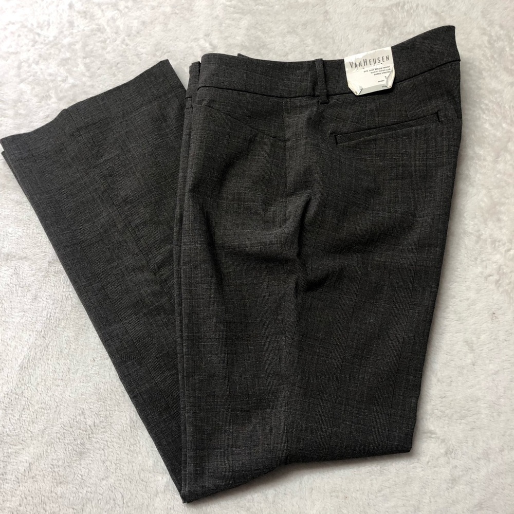 Van Heusen Grey Dress Trouser Pants 12 NWT